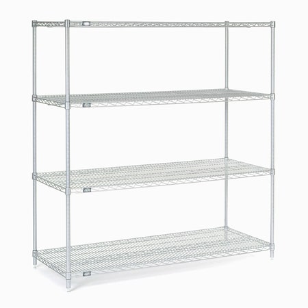 Stainless Steel Wire Shelving, 60W X 24D X 74H